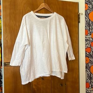 Mersea oversize white slub tee one size
